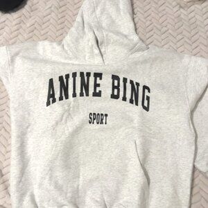 NWT ANINE BING Sport Harvey Hoodie Heather Grey Size Medium Large